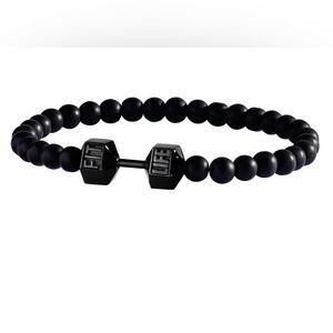 Fit life BLACK DUMBBELL BRACELET